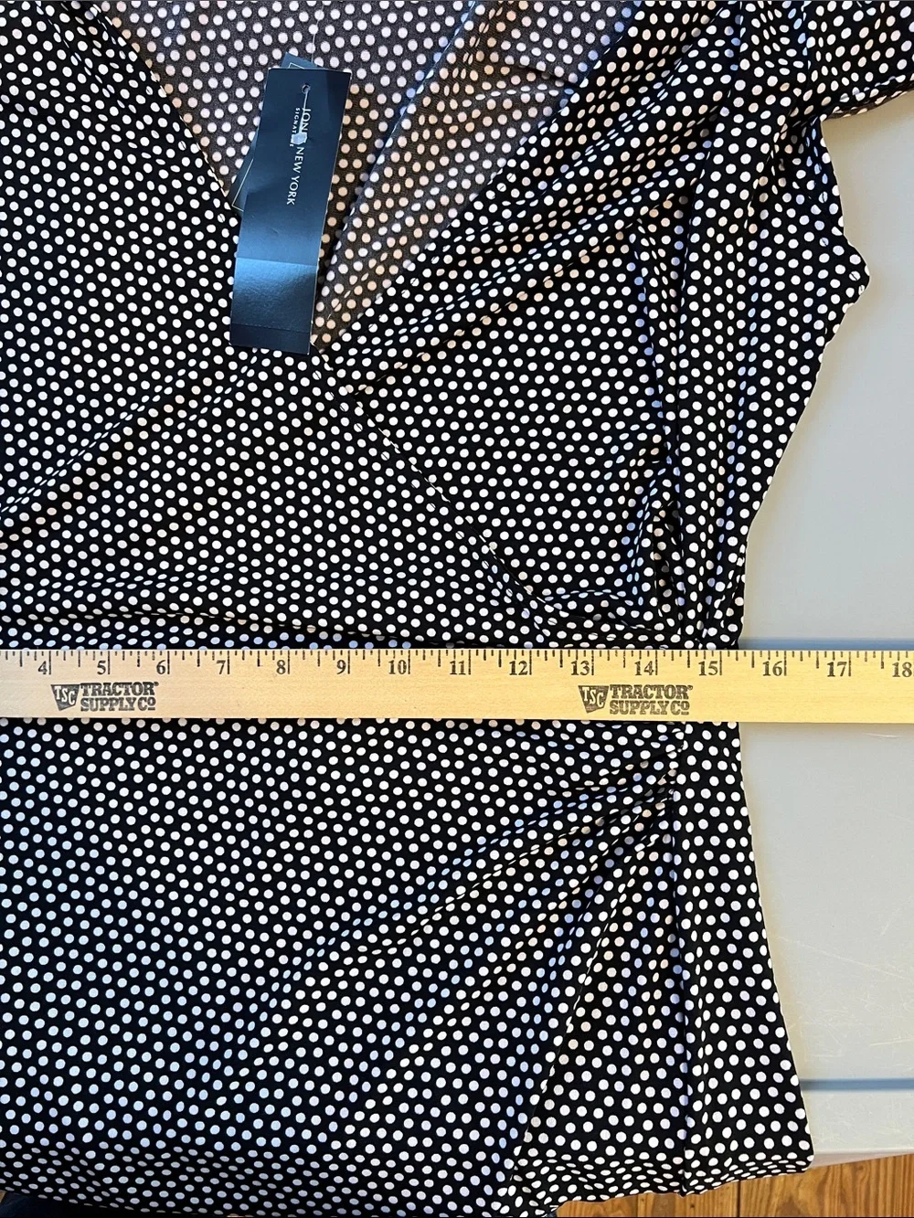 Jones New York Black and White Polka Dot Midi Dress